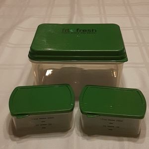 fit&fresh lunch/picnic containers w/ ice pack